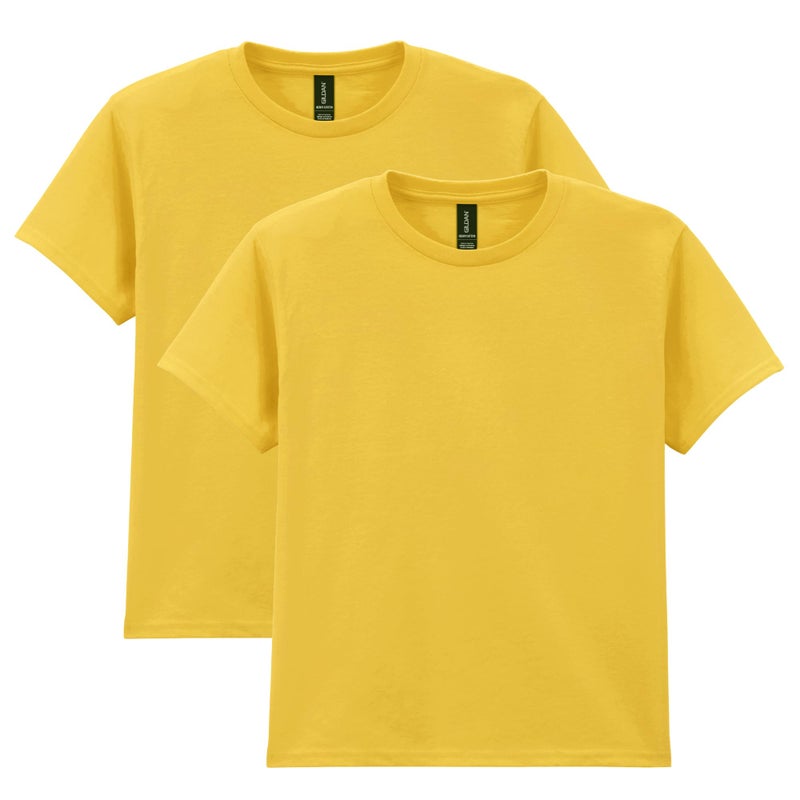 Gildan Youth Heavy Cotton T-Shirt, Style G5000B, 2-Pack, Daisy, X-Large - Image 1